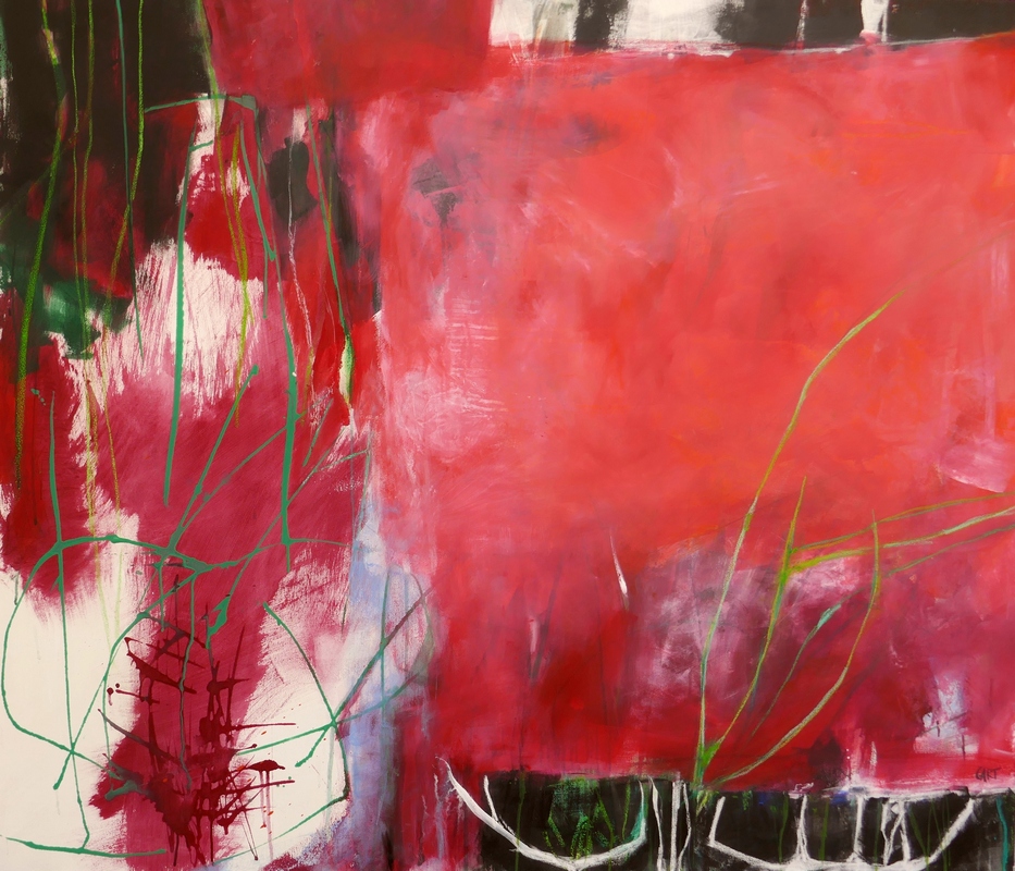 Cart Naturelines I, 2017,Acryl-Mischtechnik auf LW, 120 x 140 anne-cart